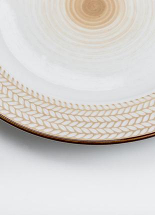 Тарелка обеденная 26 см круглая плоская керамическая3 фото