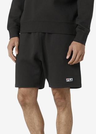 Крутые шорты fila fllsstuq kylan sweat cotton fleece shorts black