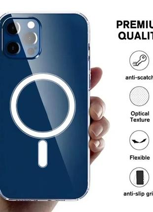 Чехол для iphone 15 pro  magsafe  с поддержкой беспроводной зарядки
