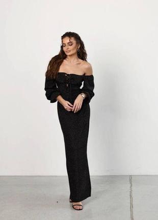 Жіноча сукня міді принт горох,приємна тканина софт, на спинці резиночка, розмір: 42/44 та 46/48