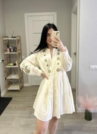 Платье платье-миди зара zara xs s