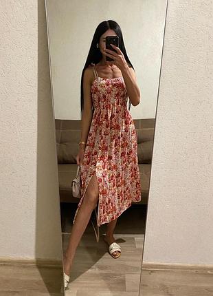 Вискозное натуральное платье сарафан