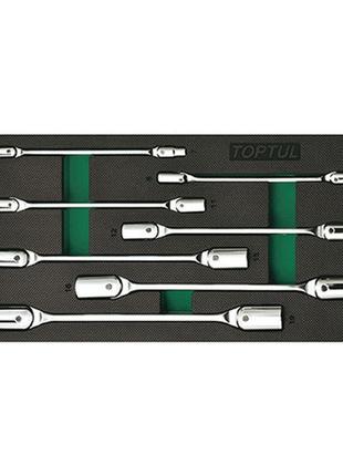 Набір ключів шарнірних 6-19 мм 7 од. (в ложементі, тип а) toptul gva0711