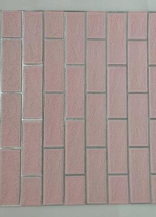 Панель стінова 70*70cm*5mm рожева цегла зі сріблом (d) sw-000015018 фото
