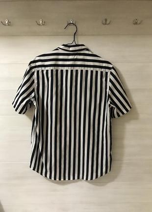 Рубашка с коротким рукавом в полоску