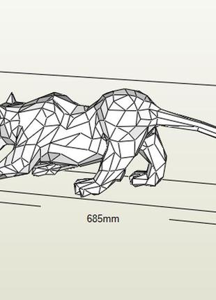 Paperkhan набор для создания 3d фигур лев тигр кот паперкрафт papercraft подарок сувернир игрушка конструктор5 фото