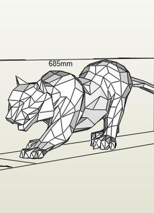 Paperkhan набор для создания 3d фигур лев тигр кот паперкрафт papercraft подарок сувернир игрушка конструктор2 фото