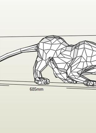 Paperkhan набор для создания 3d фигур лев тигр кот паперкрафт papercraft подарок сувернир игрушка конструктор4 фото