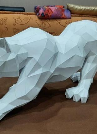Paperkhan набор для создания 3d фигур лев тигр кот паперкрафт papercraft подарок сувернир игрушка конструктор3 фото