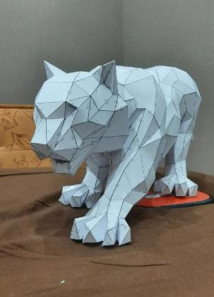 Paperkhan набор для создания 3d фигур лев тигр кот паперкрафт papercraft подарок сувернир игрушка конструктор10 фото