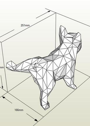 Paperkhan конструктор из картона 3d фигура собака пёс паперкрафт papercraft подарочный набор сувернир игрушка6 фото