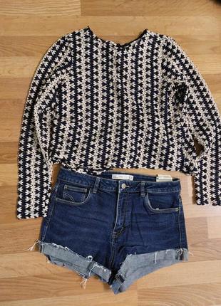 Вещи zara шорты+кофточка с-м