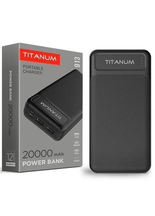 Повербанк titanum 913 black 20000mah