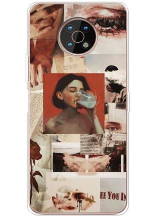 Чохол силіконовий з картинкою на nokia g50 (колаж в стилі ретро)