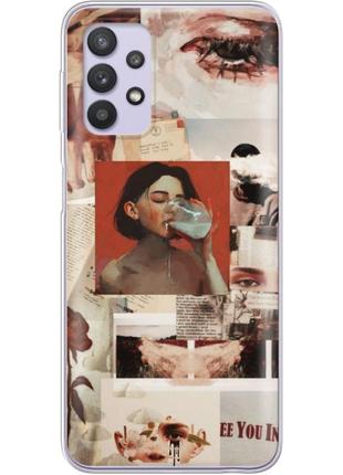 Чохол силіконовий з картинкою на samsung galaxy a52 (a525) (колаж в стилі ретро)