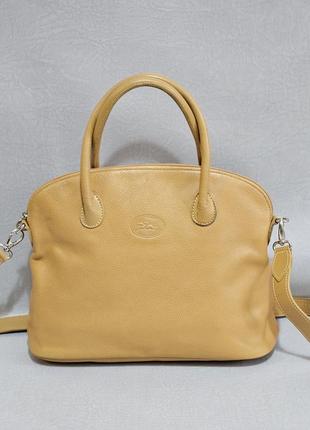 Кожаная сумка longchamp, оригинал