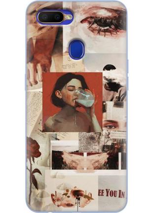 Чохол силіконовий з картинкою на oppo a5s (колаж в стилі ретро)