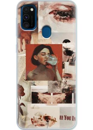 Чохол силіконовий з картинкою на samsung galaxy m30s (m307) (колаж в стилі ретро)