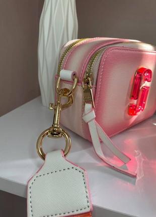 Жіноча сумка marc jacobs logo pink  марк джейкобс рожева 00542 фото