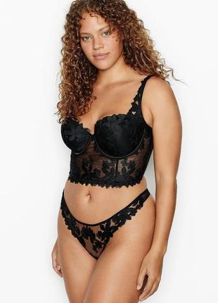 Трусики черные сеточка стринги оригинал victoria’s secret