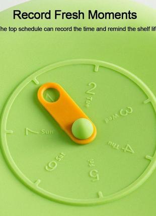 Багаторазові кришки для зберігання харчових продуктів 3 шт cover/205 зелений