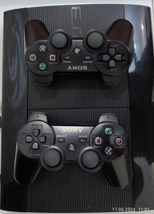 Playstation 3 2 джойстика оригінал + 44 игр  500 гб  свободна 183.81 прошивка hen  4.90