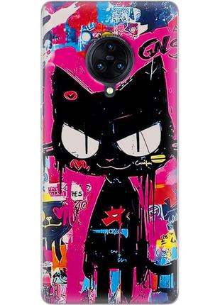 Чохол силіконовий з картинкою на vivo nex 3 (ілюстрація котик в стилі графіті)