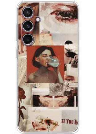 Чохол силіконовий з картинкою на samsung galaxy s23 fe (s711) (колаж в стилі ретро)