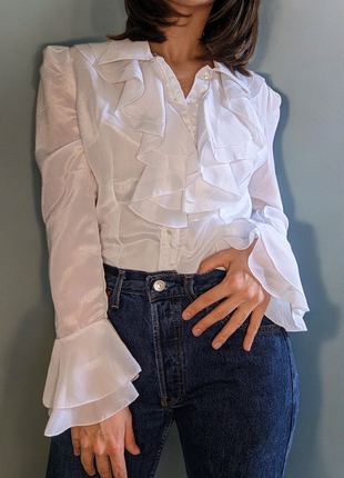 Блуза хендмейд з воланами