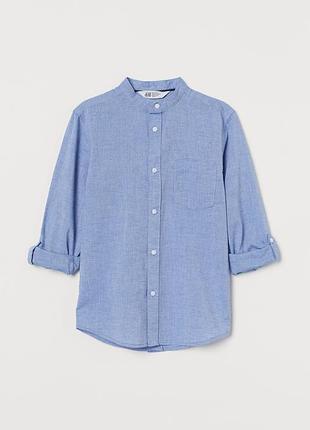 13-14/14+ р h&m нова фірмова елегантна підліткова сорочка хлопчику комір стійка