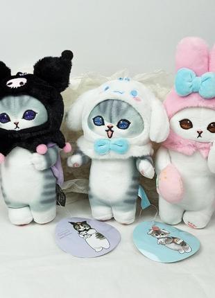 Милий котик у костюмі куромі або мелоді, санріо, kuromi, melody, shark cat
