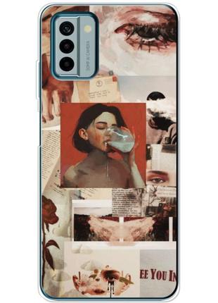 Чохол силіконовий з картинкою на nokia g22 (колаж в стилі ретро)