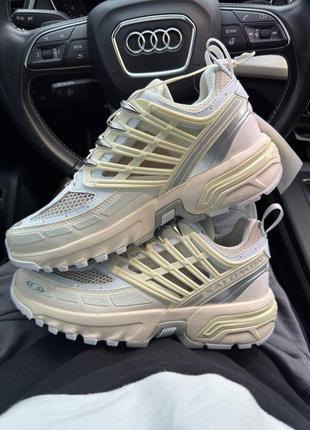 Salomon acs pro white beige, кроссовки саломон белые женские, кроссовки мужские саломон, кроссовки саломон