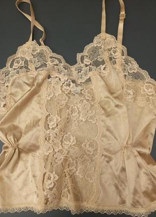 Топ майка укороч.винтаж неилон р.s usa