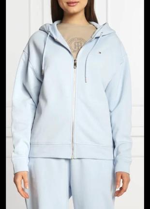 Зіп худі tommy hilfiger блакитне на замку