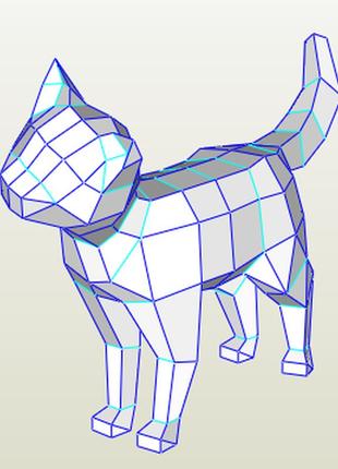 Paperkhan набір для створення 3d фігур допитливий котик 3d фігура кішка кіт кошеня пазл орігамі papercraft набір подарок сувенір6 фото