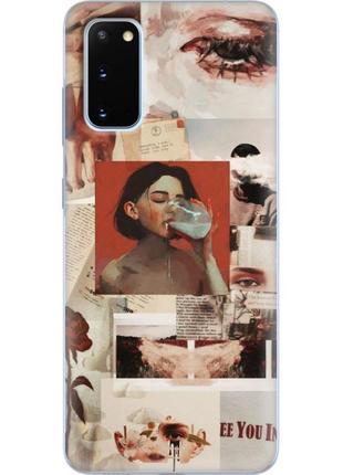 Чохол силіконовий з картинкою на samsung galaxy s20 (g980) (колаж в стилі ретро)