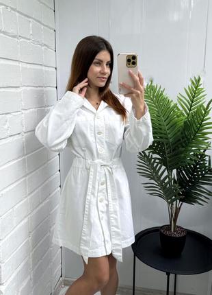 Джинсовое платье zara размер с/м 52-44-51 длина 83