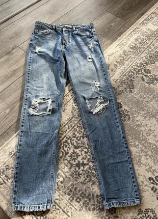 Джинси мом сині