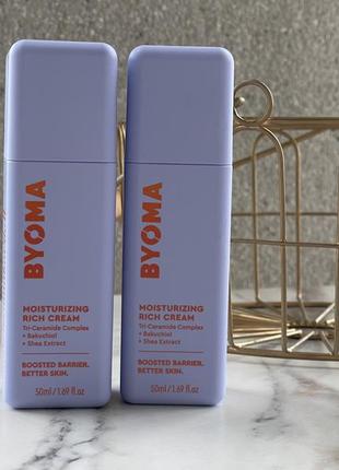 Зволожуючий крем з церамідами та бакчіолом byoma moisturising rich cream