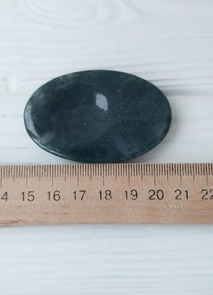 Агат моховый натуральный камень агат. камень кабошон.5 фото