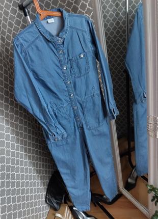 Ромпер, комбинезон джинс для девочки, next 2
