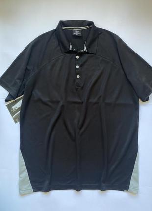 Мужская футболка mercedes benz чёрного цвета с воротником technodry