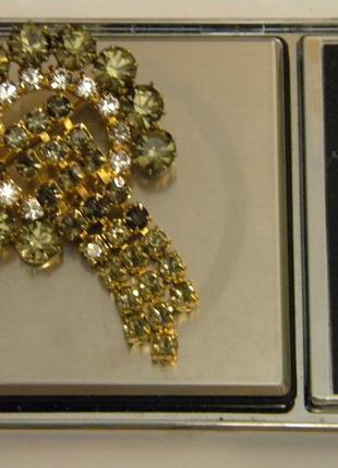 Брошь чешская бижутерия чехословакия яблонекс винтаж №253