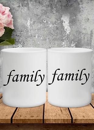 Парные чашки с принтом - family!