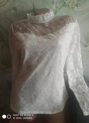 Водолазка кружевная 46-48 р