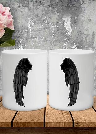 Парные чашки с принтом - крылья!