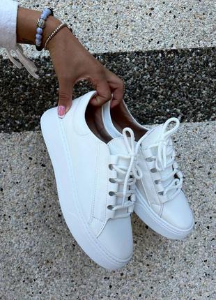 Кеди з натур.шкір.