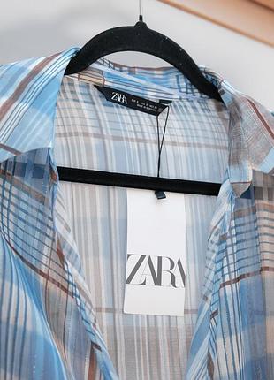Блуза в клетку zara 6