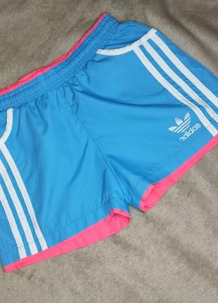 Голубые женские спортивные шорты плащевка xl